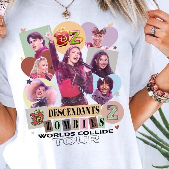 Other - Descendants Zombies Worlds Collide Tour Shirt, Dsney The Rise Of Red Shirt